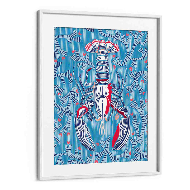 Vibrant CRUSTACEAN Beach Paintings featuring a striking lobster design, perfect for coastal-inspired decor.