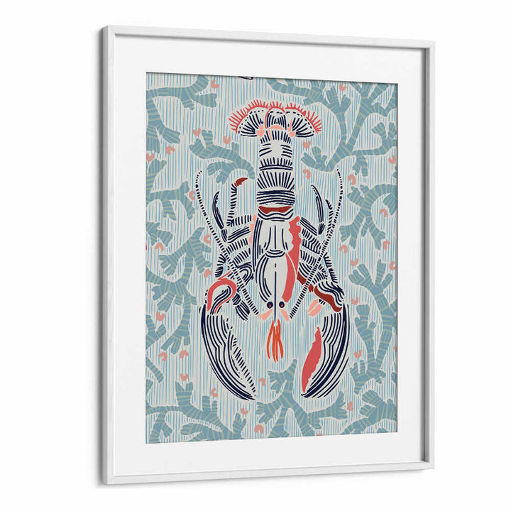 Stunning CRUSTACEAN CORE MINT, BAR art piece showcasing elegant lobster design, perfect for cafes and bars.