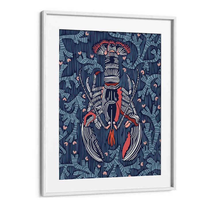 Stylish CRUSTACEAN CORE NAVY Beach Paintings featuring vibrant coastal themes, perfect for your home decor.