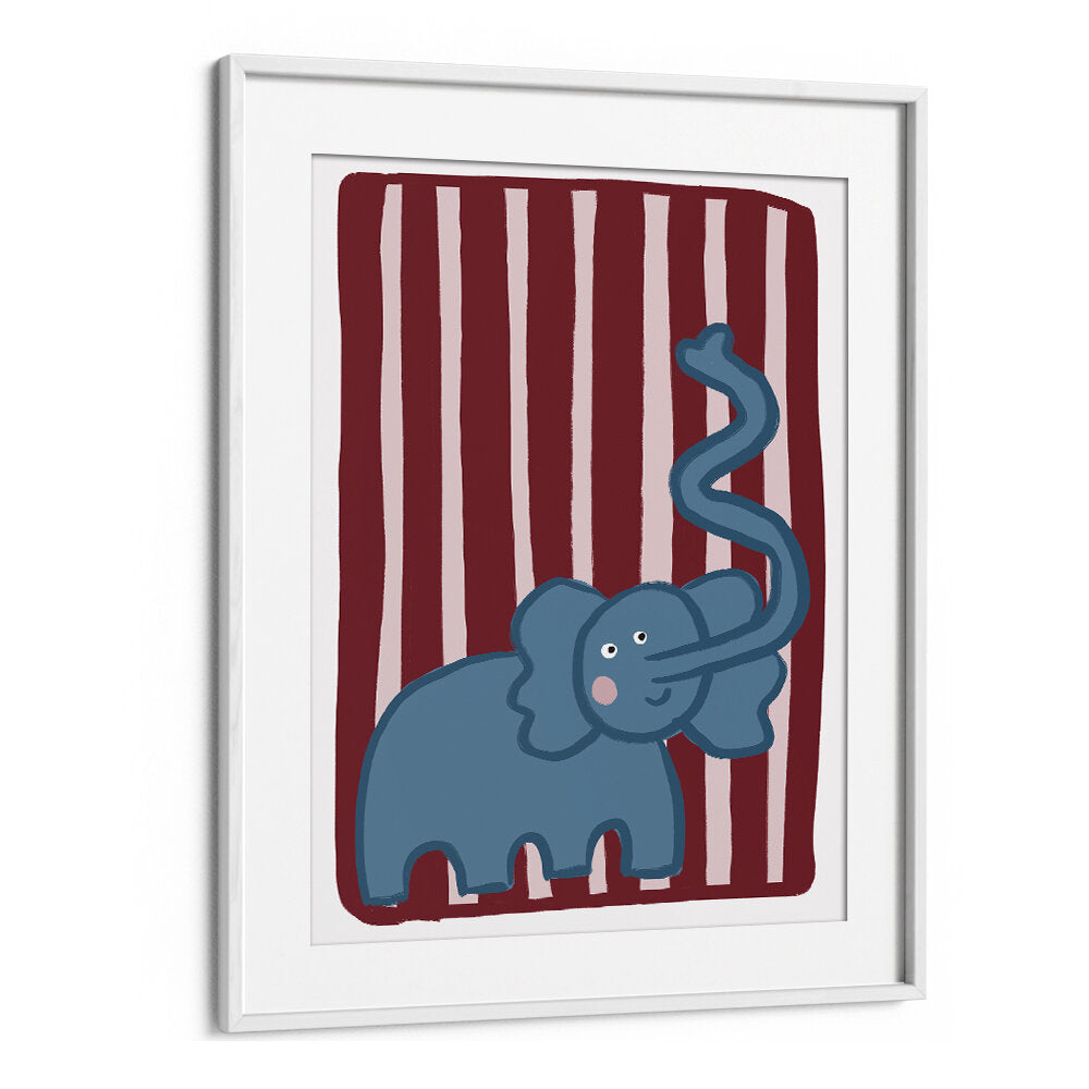 CURIOUS BLUE ELEPHANT , KIDS ROOM PAINTINGS