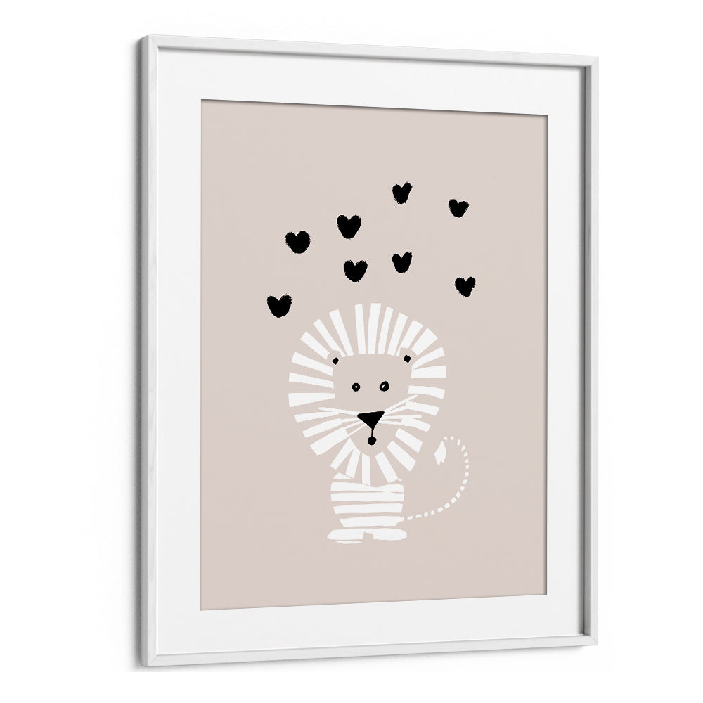CUTE LION LOVE HEARTS