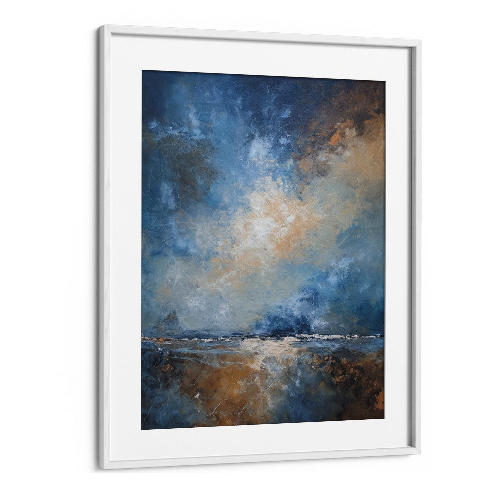 Vibrant DRAMATIC SKY, ABSTRACT PAINTINGS showcasing serene ocean scenery, perfect for enhancing home decor.