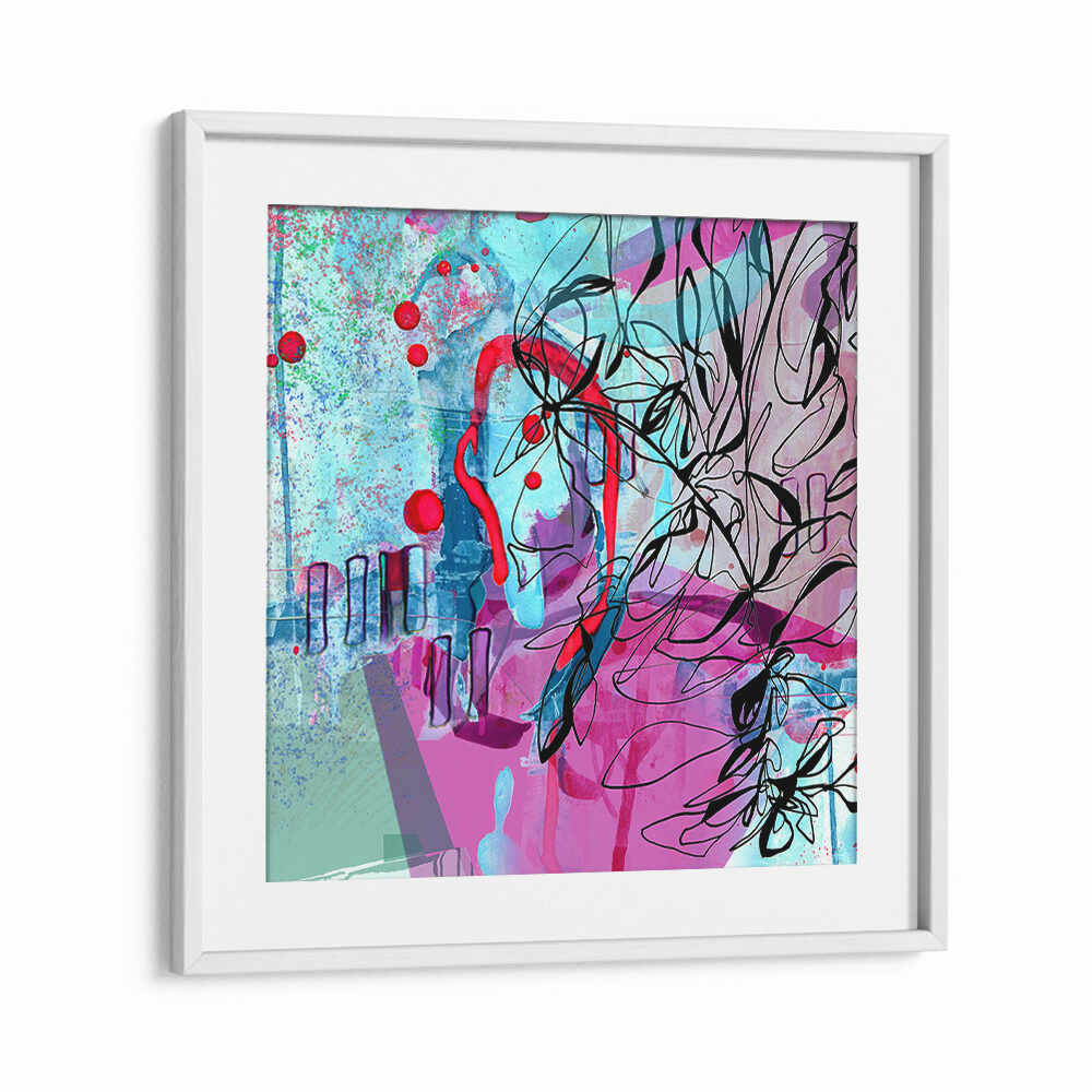 DYNAMIC BRUSHSTROKES AND FLORAL MOTIFS , ORGANIC FORMS