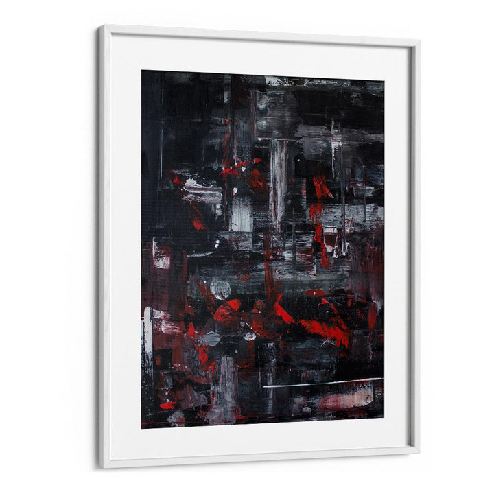 DYNAMIC RED CITYSCAPE ABSTRACT