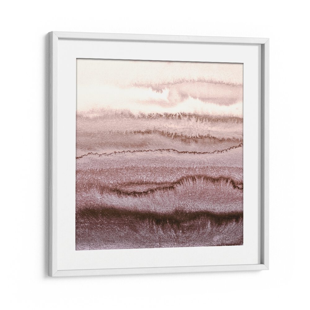 Abstract acrylic painting titled EARTHY WAVES WITH SERENE LANDSCAPE, showcasing harmonious earthy tones for your space.