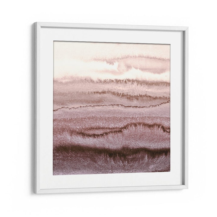 Abstract acrylic painting titled EARTHY WAVES WITH SERENE LANDSCAPE, showcasing harmonious earthy tones for your space.
