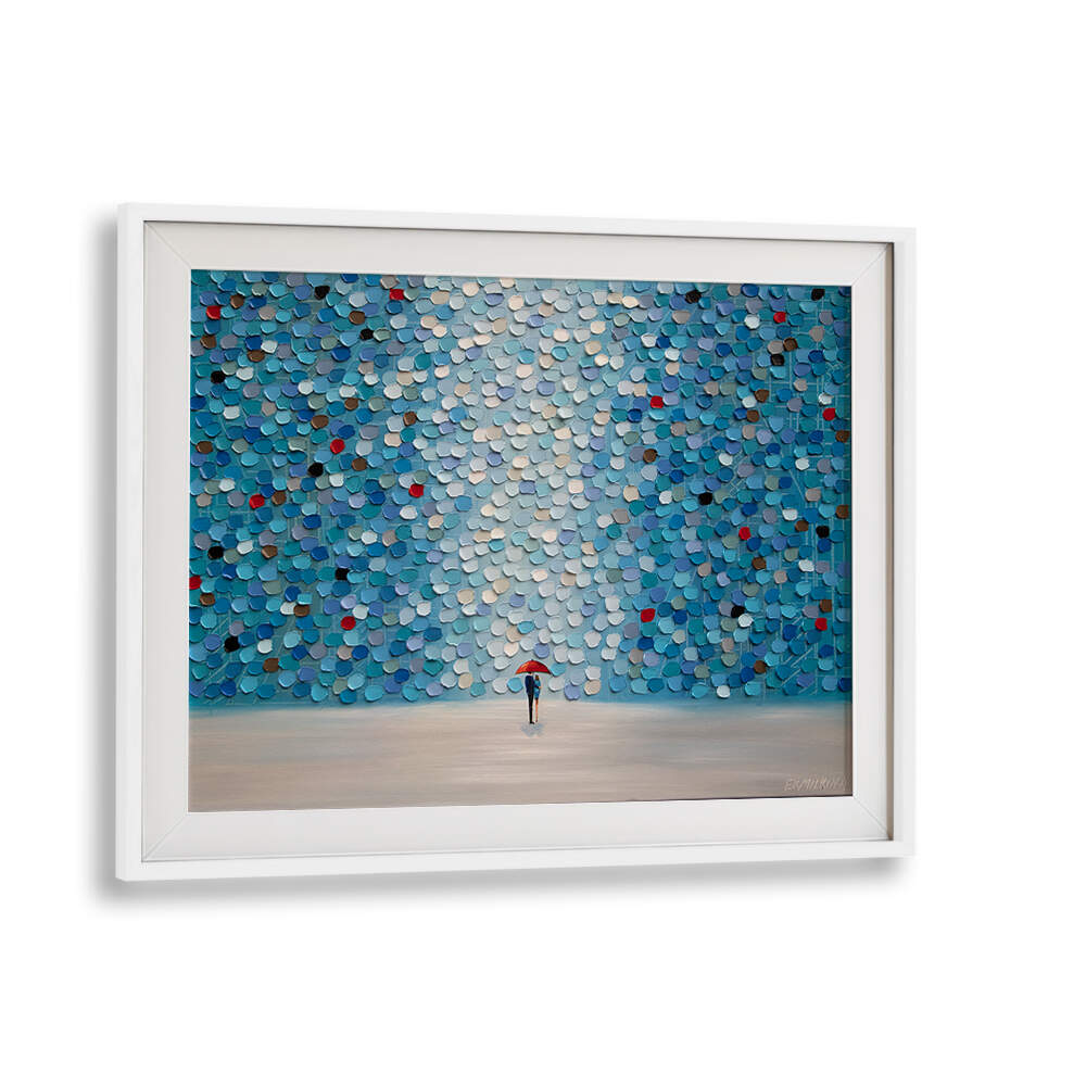 EAST SIDE STORY ON A RAINY DAY , MODERN IMPRESSIONISM PAINTINGS