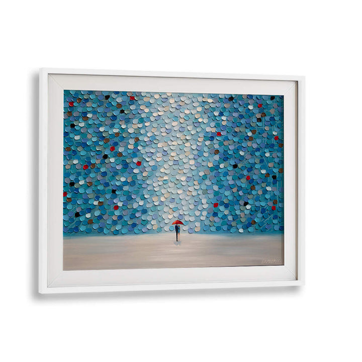 EAST SIDE STORY ON A RAINY DAY , MODERN IMPRESSIONISM PAINTINGS