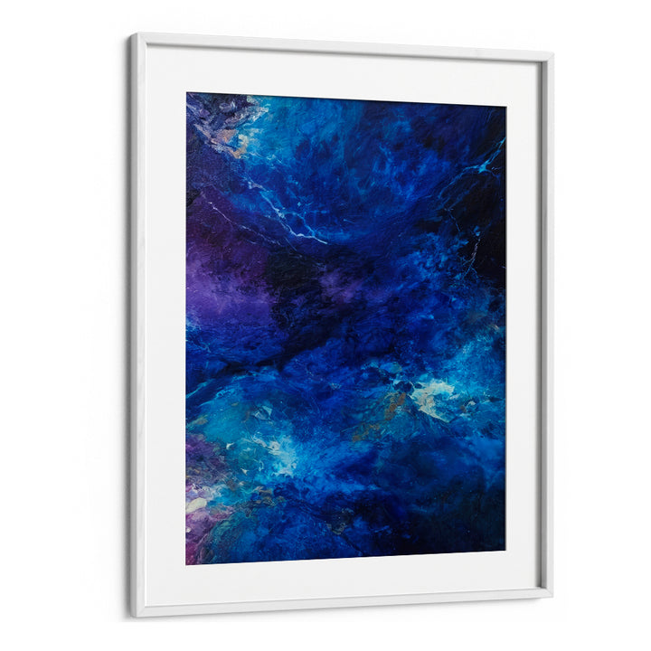 Stunning ETERNAL COSMOS, ABSTRACT PAINTINGS in rich blue hues, perfect for illuminating any space with celestial beauty.