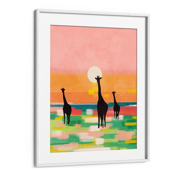 EVENING STROLL IN THE SAVANNAH , KIDS ROOM PAINTINGS