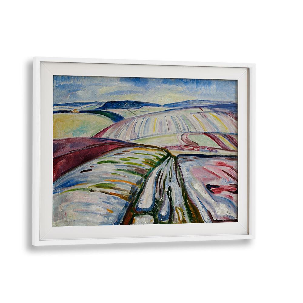 FIELD IN SNOW (1907) , VINTAGE PAINTINGS