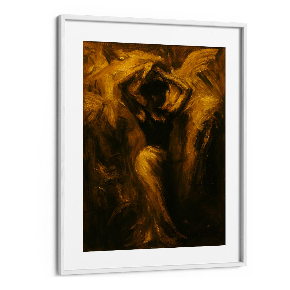 FIGURE IN THE INFERNO , EXPRESSIONISM PAINTINGS
