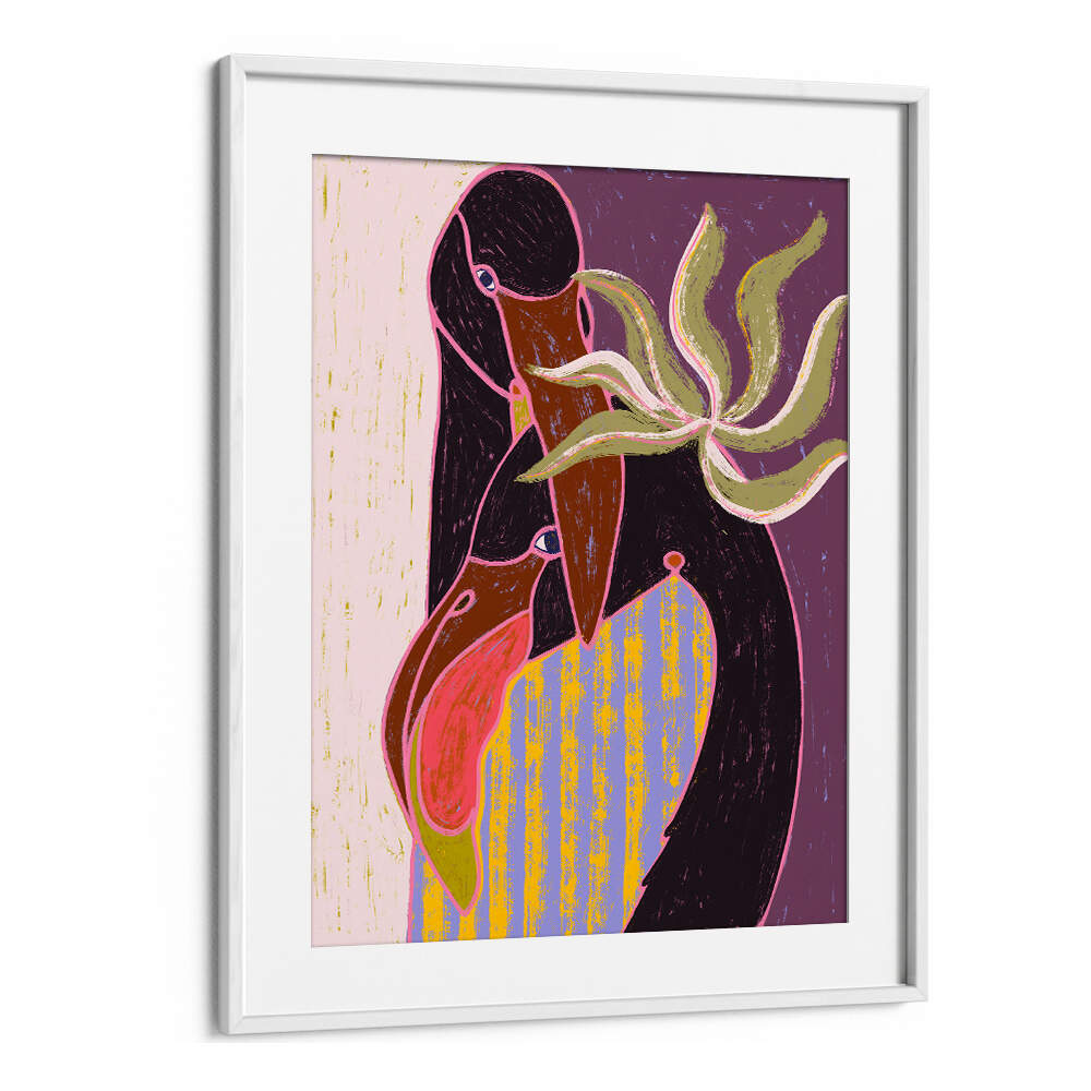 FLAMINGO HARP DUET , ANIMAL PAINTINGS