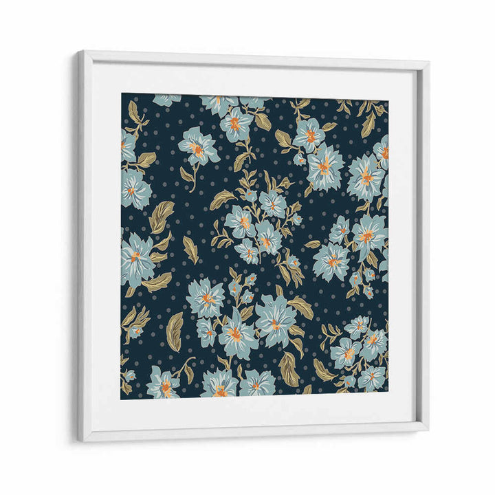 Enhance your decor with FLORAL HERITAGE V, PATTERN ART PRINTS, showcasing elegant floral designs on a dark background.