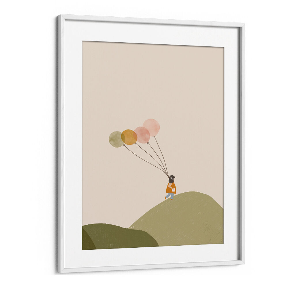 GIRL AND HER BALLOONS , KIDS ROOM PAINTINGS