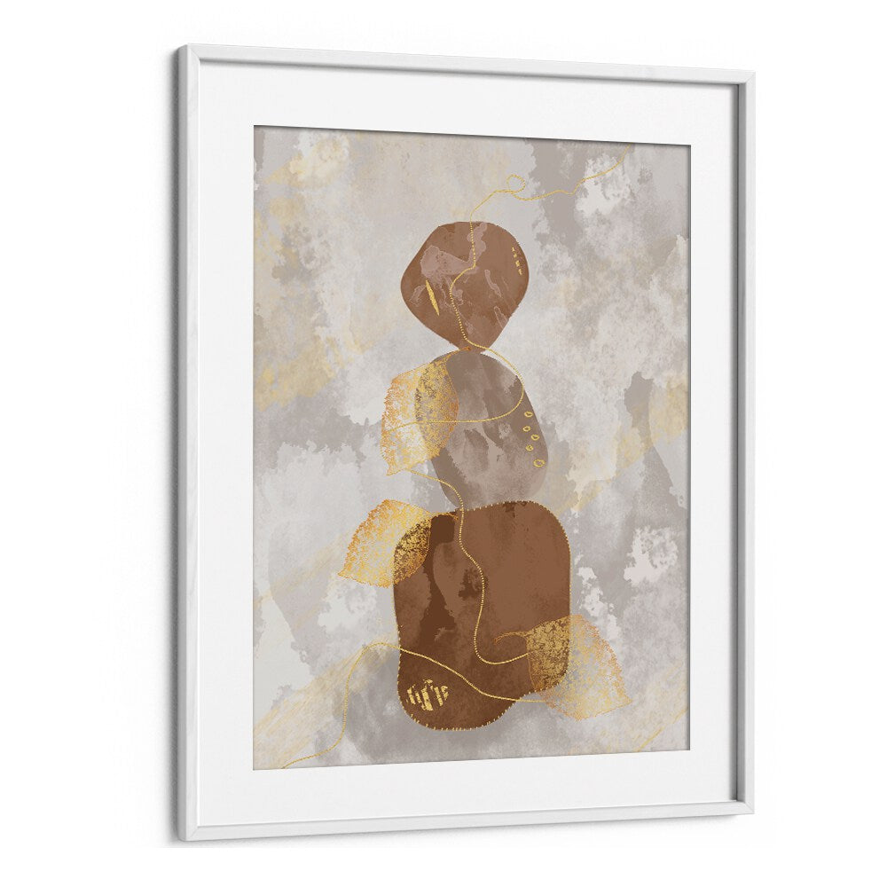 Elegant GOLDEN ACCENTS, ABSTRACT PAINTINGS in a framed design, perfect for enhancing your home décor with sophistication.