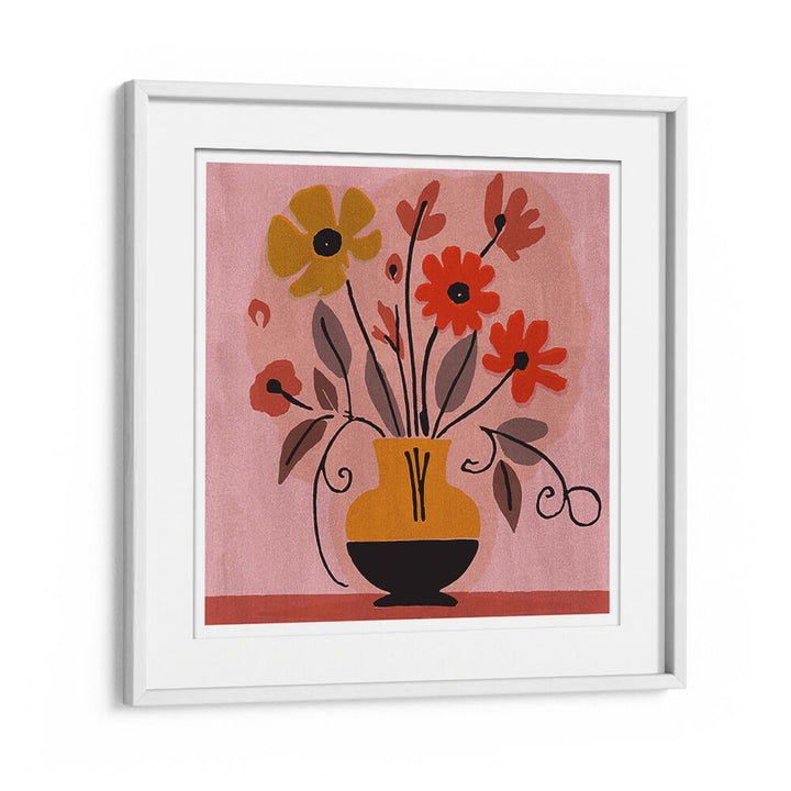 GOLDEN BOUQUET IN BLOOM , FLORAL FLOWER PAINTINGS