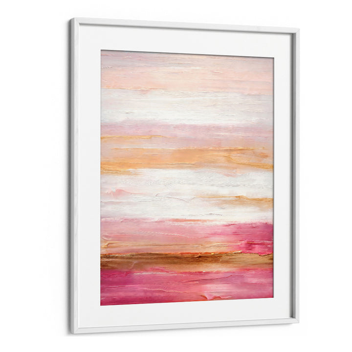 Elegant GOLDEN DAWN WAVES, ABSTRACT PAINTINGS in soft hues, enhancing any space with tranquility and style.