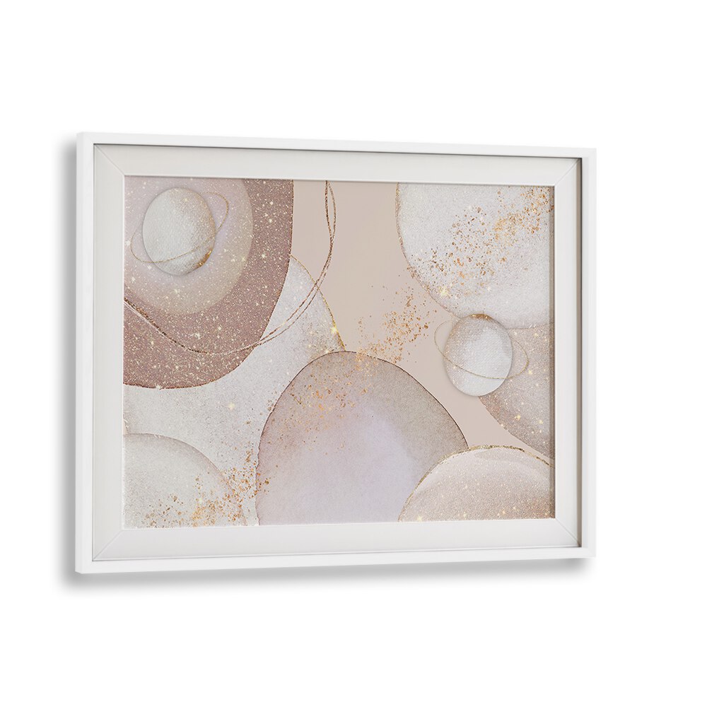 GOLDEN GALAXY, ABSTRACT PAINTINGS showcase elegant shapes and soft colors, perfect for enhancing your home decor.