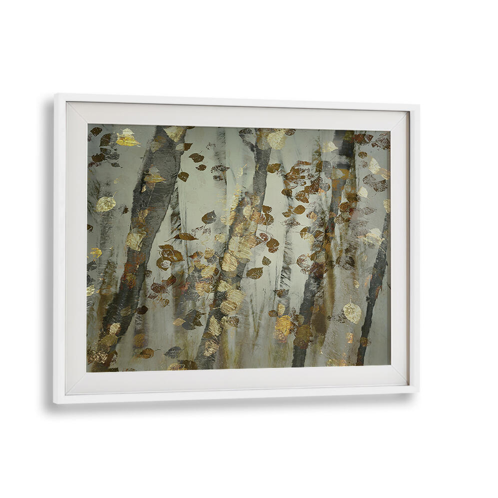 GOLDEN LEAVES ,  FLORAL FLOWER PAINTINGS