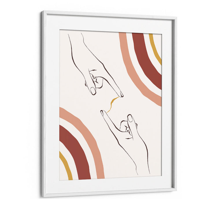 HANDS CONNECT , BOHO ART PAINTINGS