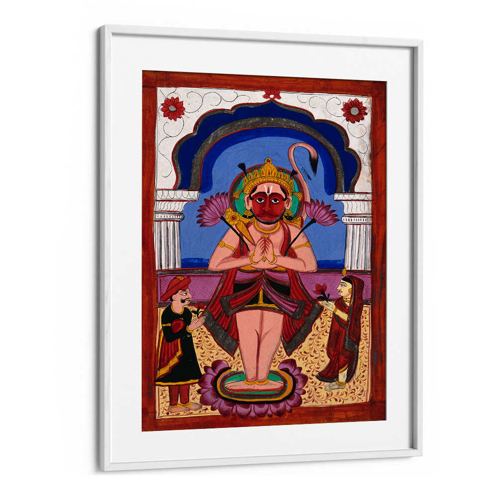 HANUMAN WITH TWO WORSHIPPERS