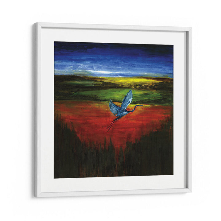 HERON SUN AND WATER , ANIMAL PAINTINGS