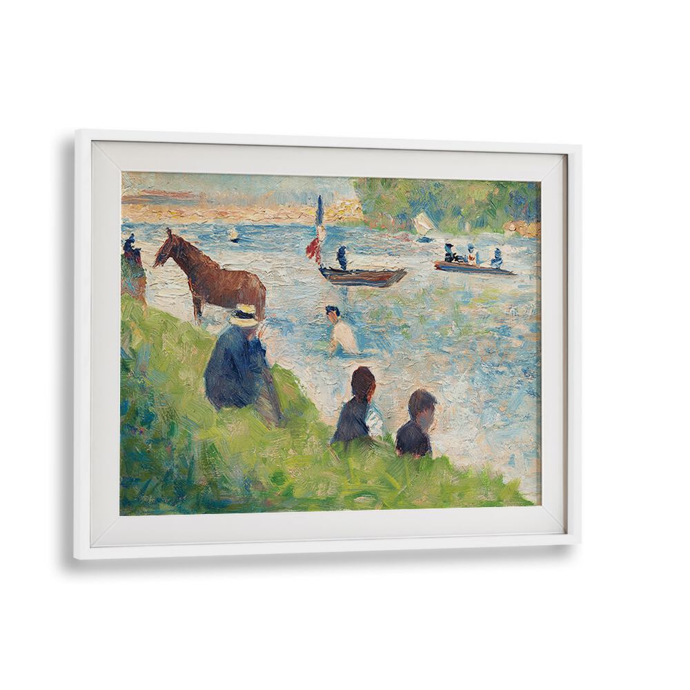 HORSE AND BOATS , VINTAGE PAINTINGS