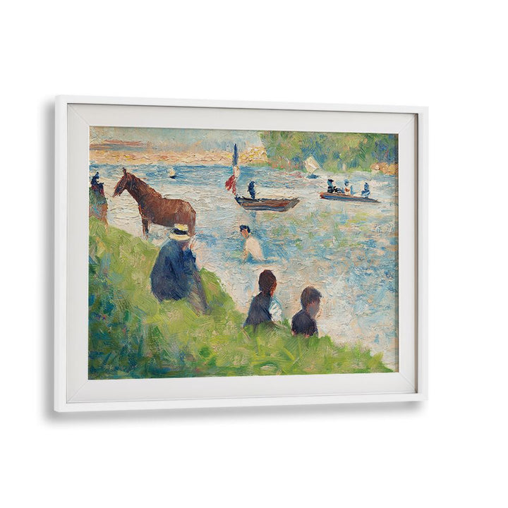 HORSE AND BOATS , VINTAGE PAINTINGS