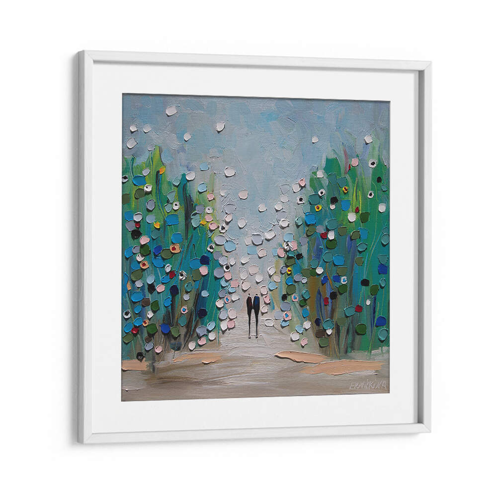 IN THE GARDEN , MODERN IMPRESSIONISM PAINTINGS