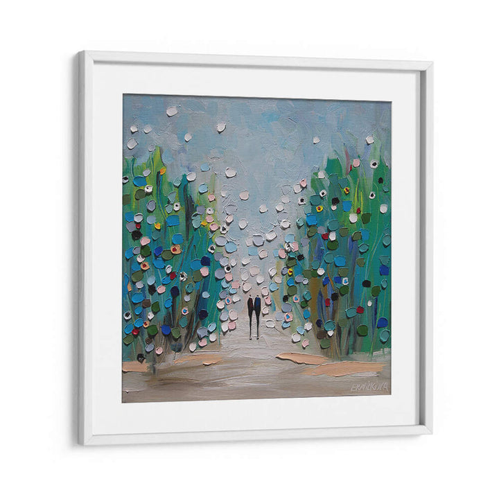 IN THE GARDEN , MODERN IMPRESSIONISM PAINTINGS