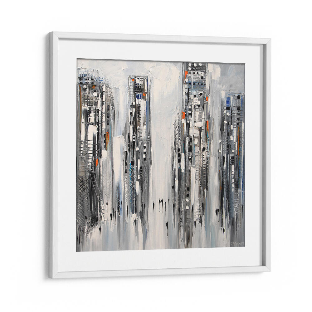 IN THE NEW CITY , MODERN IMPRESSIONISM PAINTINGS