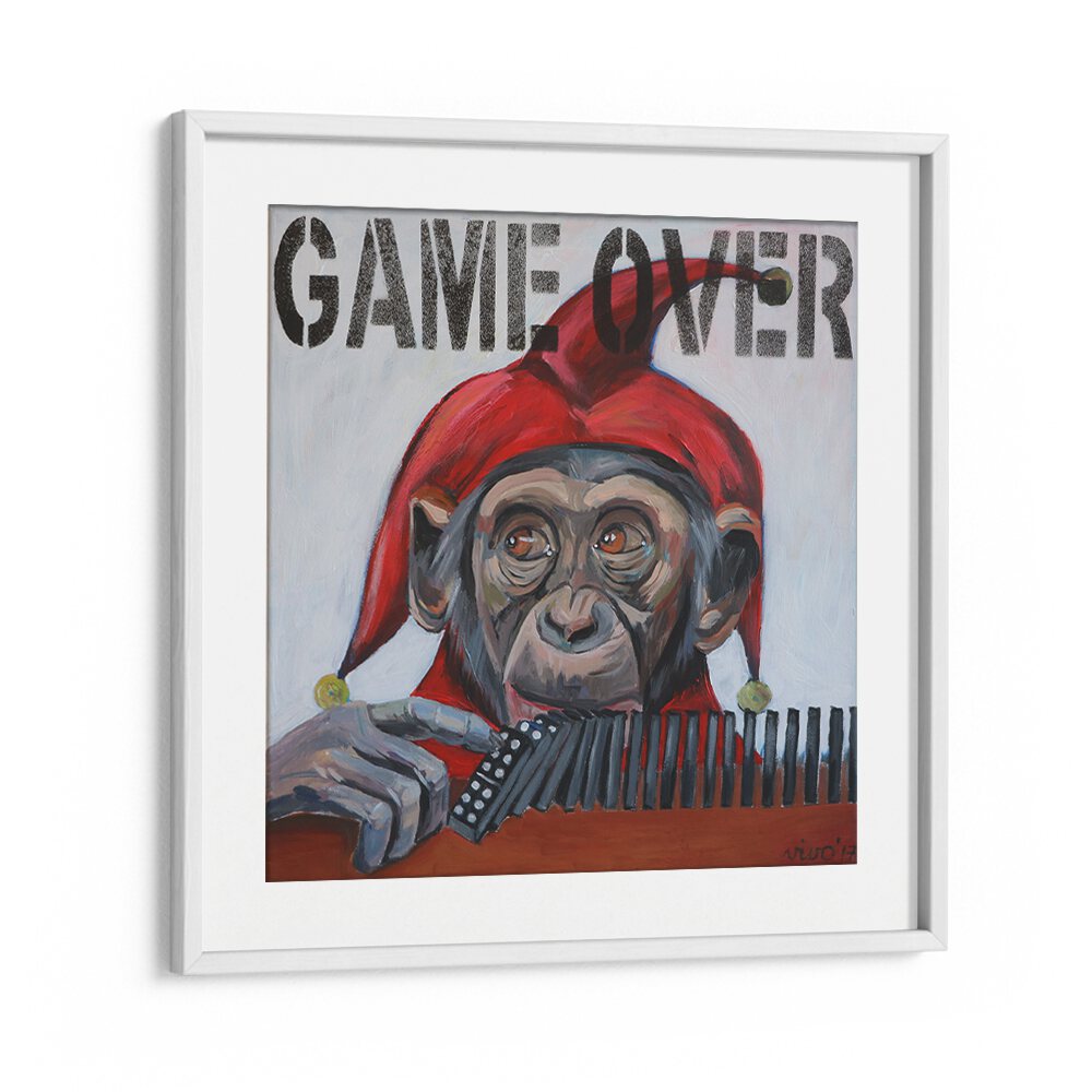 Stylish JESTER'S FINAL PLAY, COMIC POSTERS featuring vibrant abstract art, perfect for comic enthusiasts' wall decor.