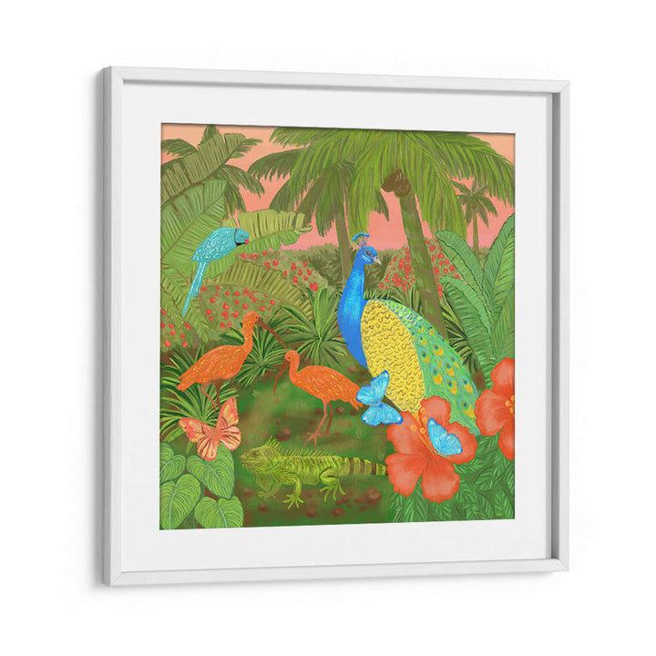 JUNGLE PARADISE SCENE , ANIMAL PAINTINGS