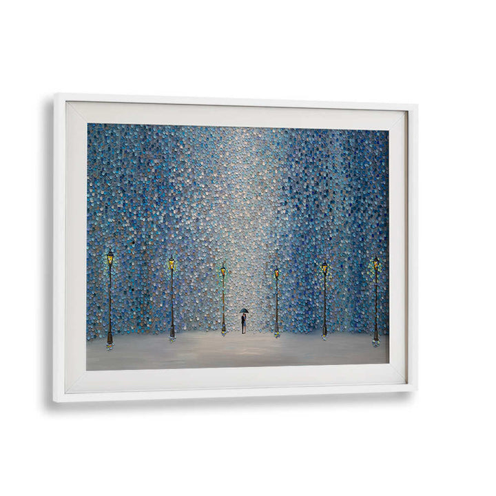 KISS UNDER THE RAIN , MODERN IMPRESSIONISM PAINTINGS