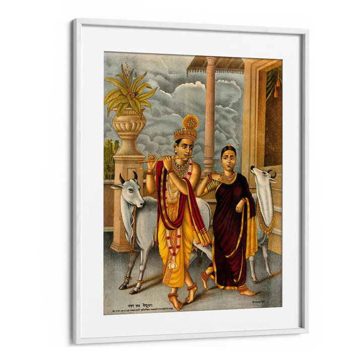 KRISHNA PLAYING THE FLUTE TO A DANCING RADHA