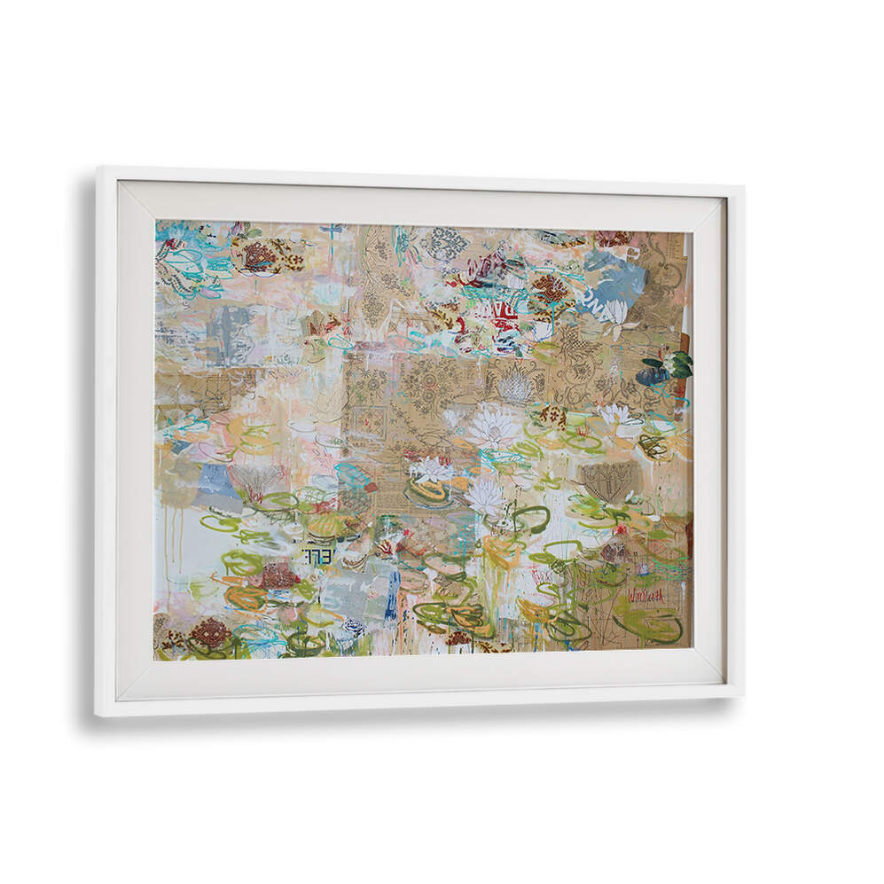 LILY POND WHISPERS , ABSTRACT PAINTINGS