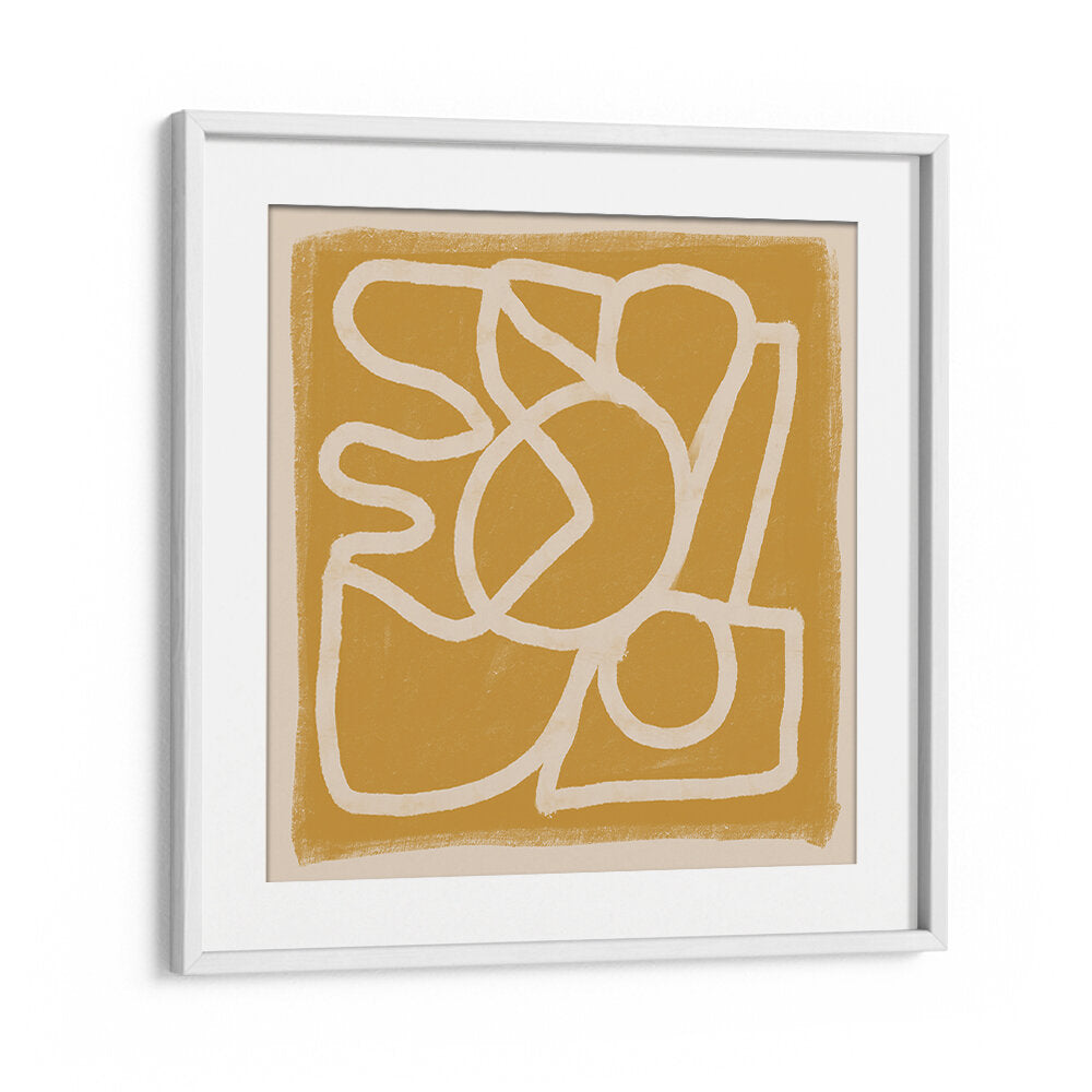 LINE ABSTRACT GOLD TANS , LINE ART PAINTINGS