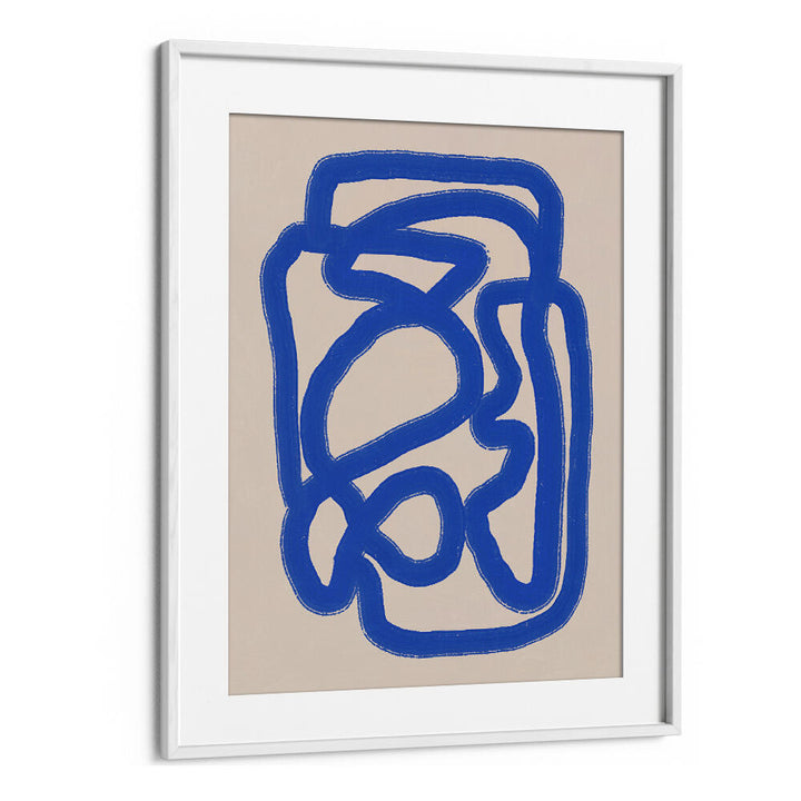 LINE ART IN COBALT BLUE IV , LINE ART PAINTINGS