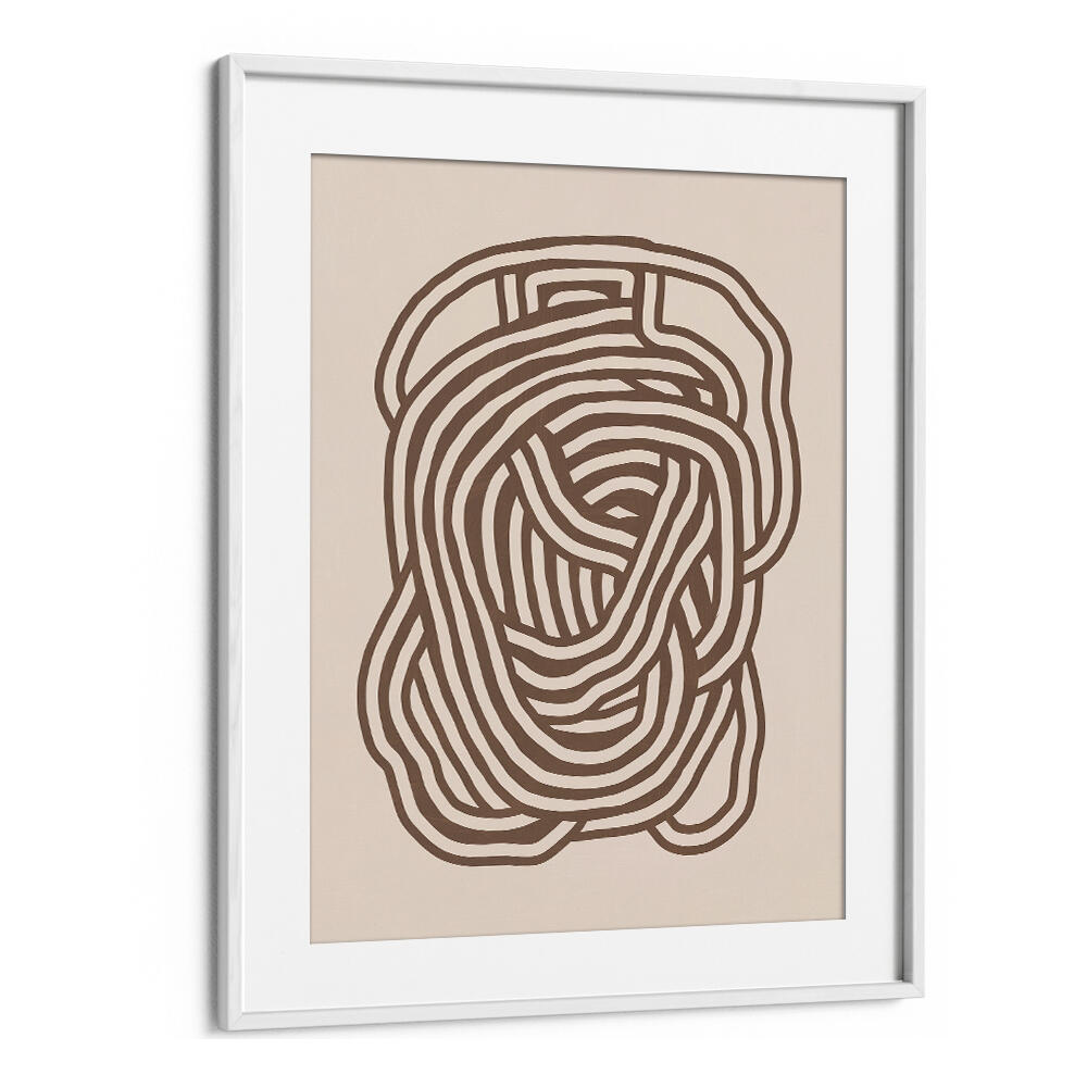 LINE ART ORGANIC SHAPE IN BEIGE , LINE ART PAINTINGS