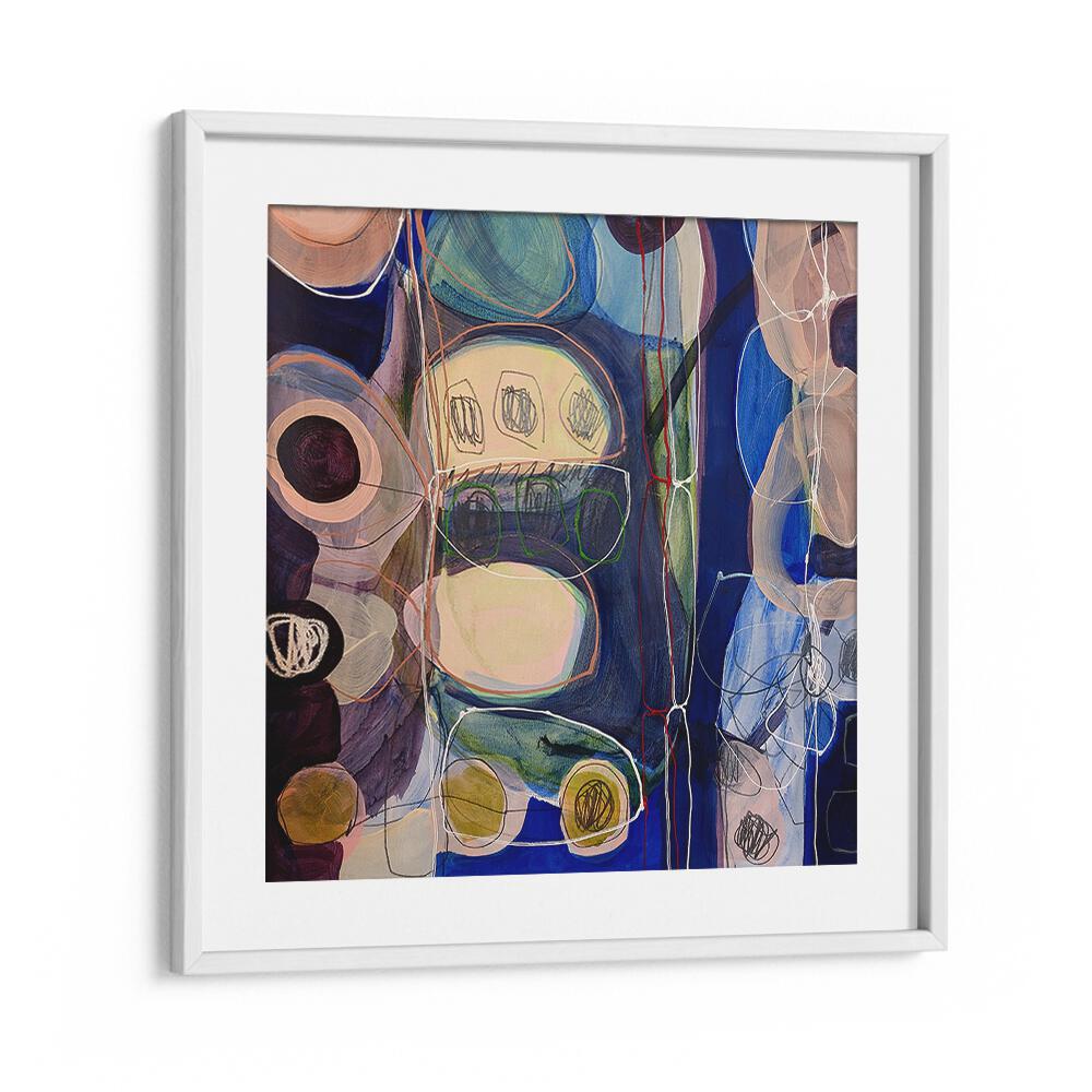 Vibrant LITTLE MONSTERS I, ABSTRACT PAINTINGS, showcasing modern expressionism with fluid brush strokes.