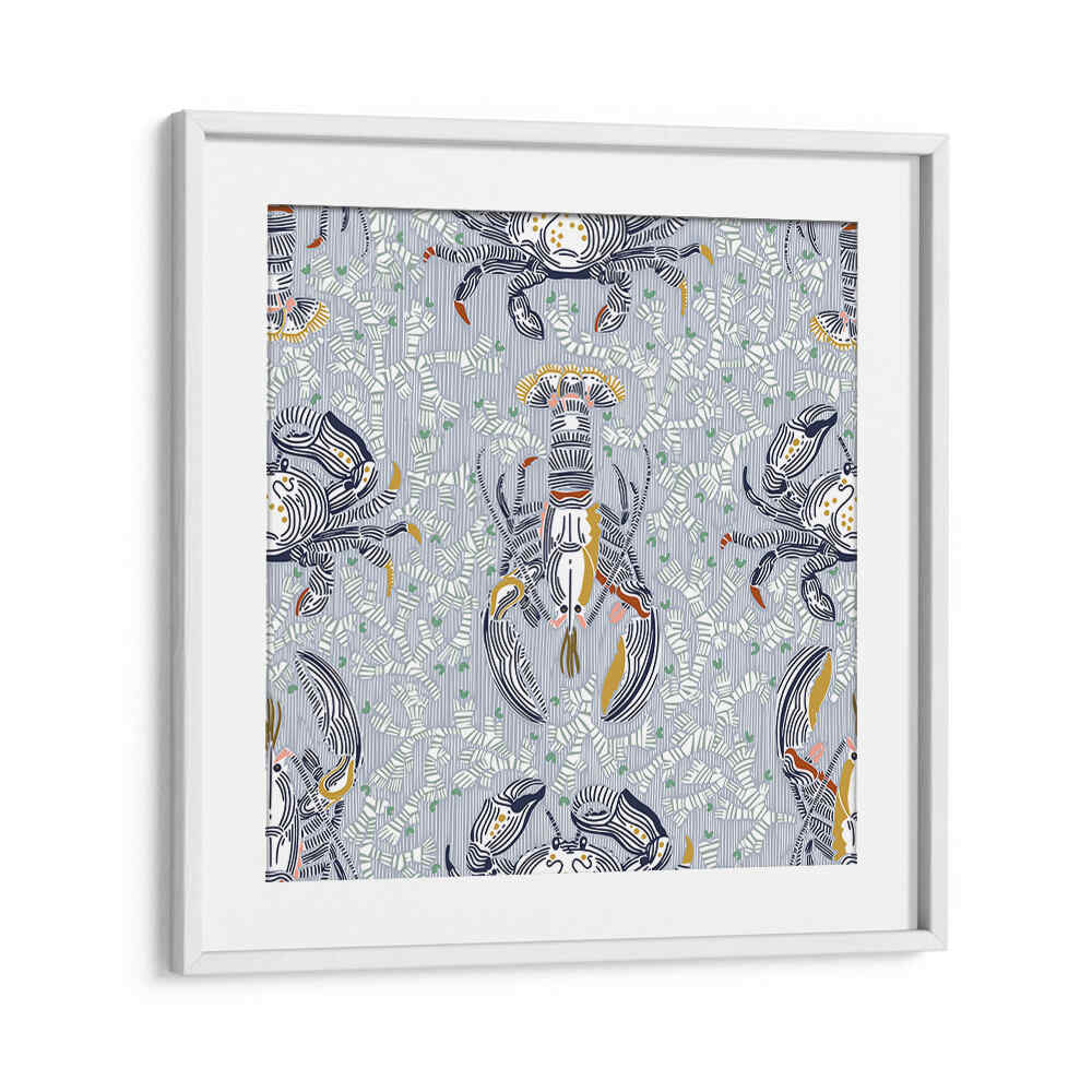 Vibrant LOBSTER AND CRAB COASTAL IV beach paintings bringing coastal charm to your home decor. Perfect for beach lovers!