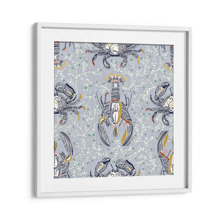 Vibrant LOBSTER AND CRAB COASTAL IV beach paintings bringing coastal charm to your home decor. Perfect for beach lovers!