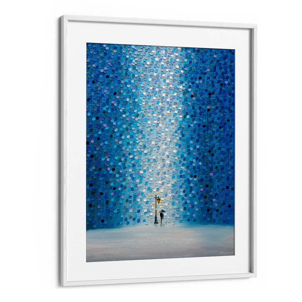 RAINY STREETLIGHT SONATA , MODERN IMPRESSIONISM PAINTINGS