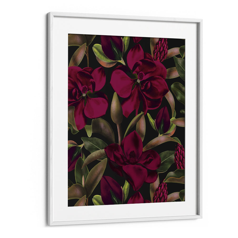 LUSH BURGUNDY MAGNOLIAS