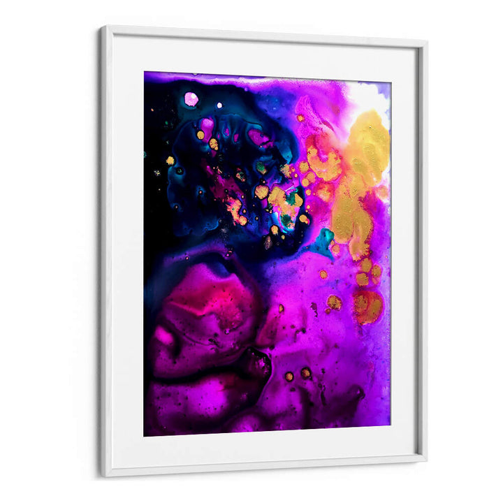 MAGENTA AND GOLD TOPOGRAPHY , ABSTRACT PAINTINGS