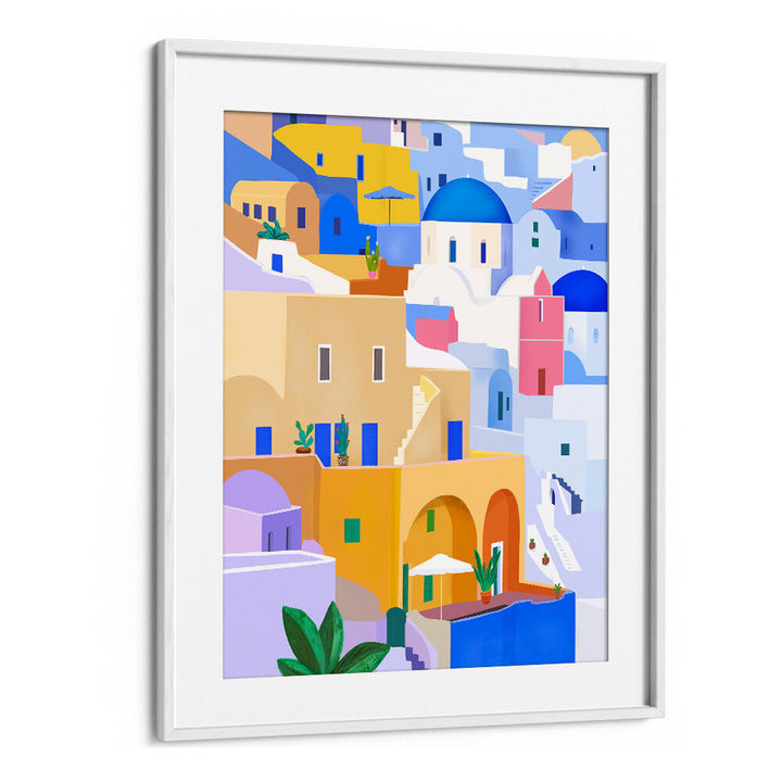 MEDITERRANEAN TOWNSCAPE , TRAVEL POSTERS