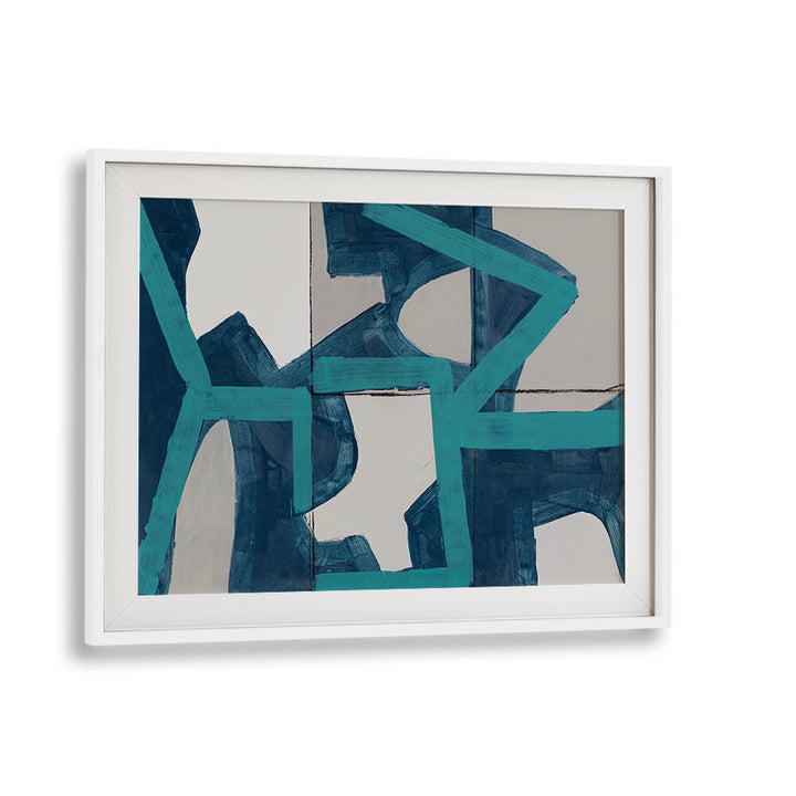 Stylish METRIC BLUE Geometric Art Prints featuring modern 2D and 3D designs, perfect for contemporary home decor.