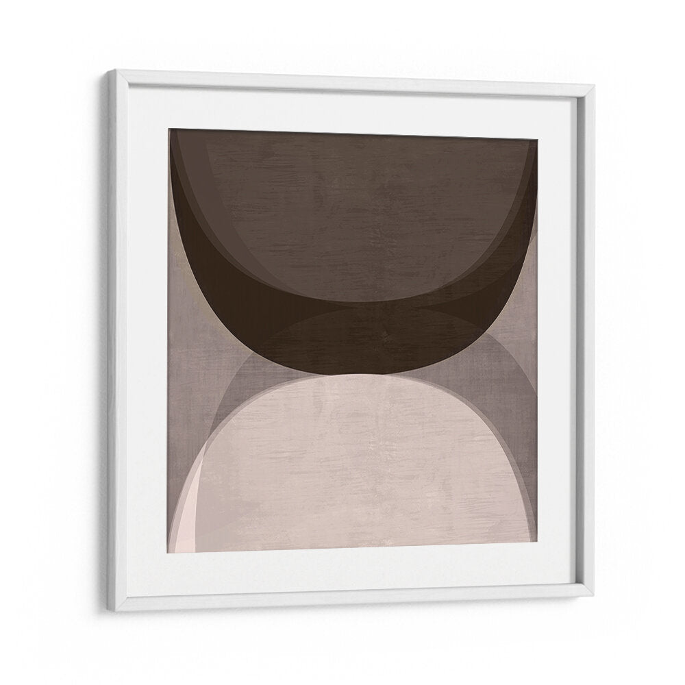 Stylish MODERN MOCHA II, GEOMETRIC ART PRINTS enhance decor with contemporary design and elegant shapes.