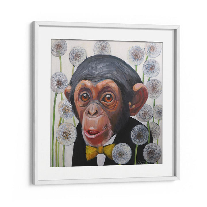 Vibrant MONKEY YELLOW BOW TIE, COMIC POSTERS art piece, perfect for adding personality to your wall decor collection.